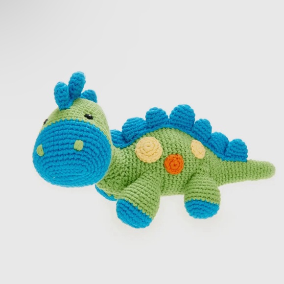 Stegosaurus Plush Dino Rattle - Picture 4 of 16